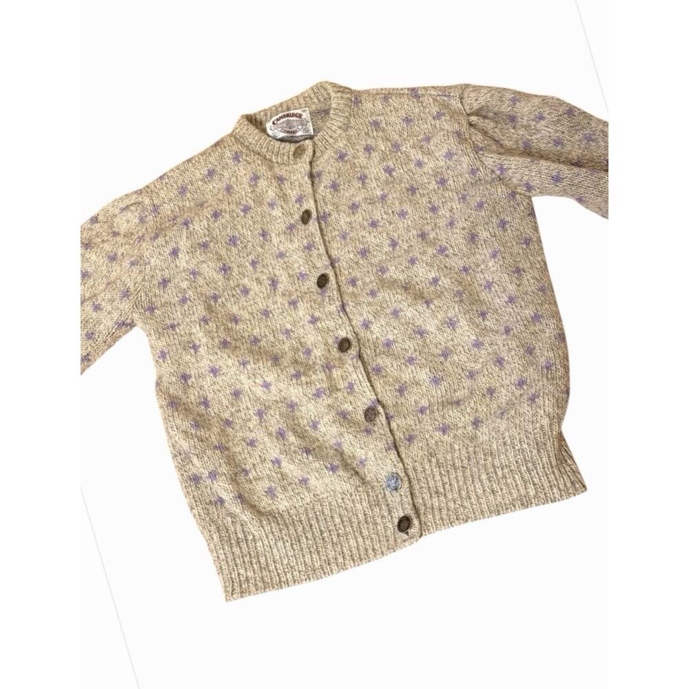 VINTAGE Cambridge Dry Goods Cardigan Sweater Medium Metal Buttons 3492-10